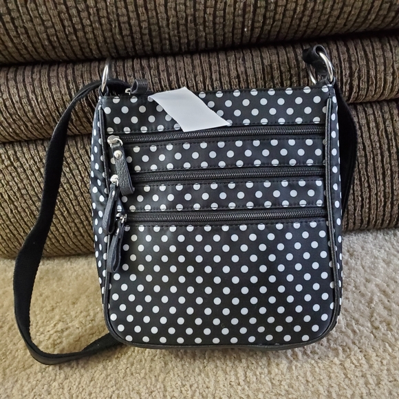 Laura Scott Handbags - Laura Scott black and white crossbody bag